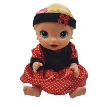 Roupinha Minie Fantasia de princesa para boneca baby alive