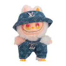 Roupinha Para Boneco Labubu Jeans Chapéu Estiloso Fofinho