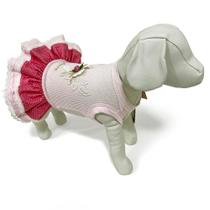 Roupinha Para Cachorros Vestido Flowers Rosa Pata Chic - P