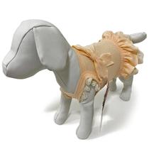 Roupinha para Cachorros Vestido Laço e Renda Salmão Pata Chic - M