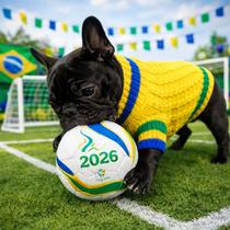 Roupinha Pet Tricô Esportiva - Copa Brasil - Katlen Tricot COR:VerdeTamanho:PP Roupinha Pet Tricô Esportiva - Copa Brasil - Katlen Tricot COR:VerdeTamanho:PP