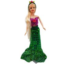 Roupinha Sereia Ariel Fantasia de princesa para boneca Barbie e Similares