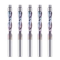 Router Bit SpeTool Up Cut Flush Trim, 5 unidades, 1/4 de haste, revestido com TAC