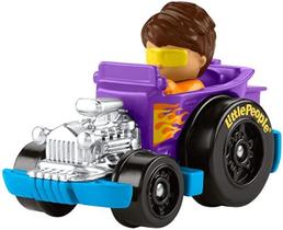 Roxo Carro Wheelies Little People - Mattel GMJ18-GMJ23