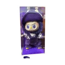 Roxo Reino 17cm Labubu Monstro Caixa Cega Esmalte Rosto Chaveiro Milão Semana Da Moda Réplica Boneca