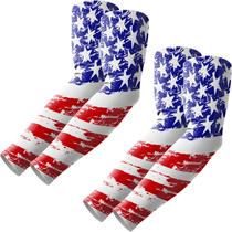 ROXUN 2 pares de mangas de proteção UV com resfriamento e estampa de bandeira ROXUN 2 pares de mangas de proteção UV com resfriamento e estampa de bandeira