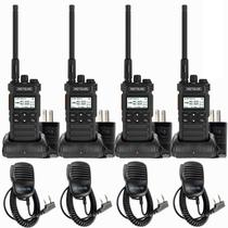 (RT86 de 2ª geração) Walkie Talkies Retevis RT86S com microfone de ombro, pacote com 4