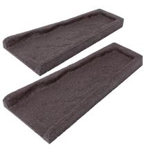 Rubber Downspout Splash Block, pacote com 2 unidades, Sekcen Brown