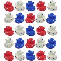 Rubber Ducks 4E's Novelty Patriotic (pacote com 24), 5 cm, crianças e adultos Rubber Ducks 4E's Novelty Patriotic (pacote com 24), 5 cm, crianças e adultos