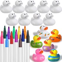 Rubber Ducks Jerify White com canetas de 5 cm para artesanato e crianças Rubber Ducks Jerify White com canetas de 5 cm para artesanato e crianças
