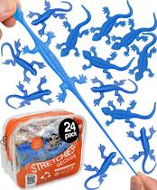 Rubber Lizard Toys UpBrands Super Stretchy, pacote com 24, azul