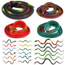 Rubber Snakes Outee, adereços de jardim pretos realistas de 3-100 cm x22