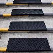 Rubber Stair Treads Spurtar 89x25 cm, antiderrapante, pacote com 5 unidades, preto