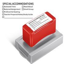 Rubber Stamp Sayglossy Special Accommodations Teacher Red