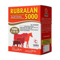 Rubralan 5000 Injetável 100ml Vitaminas B1+B6+B12 Calbos