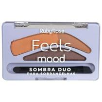 Ruby Rose Feels Mood Cor 02 - Sombra Duo Sobrancelhas 1,8g