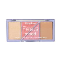 Ruby Rose - Paleta De Blush E Iluminador Feels Mood