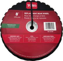 Rueda Trasera Toro para Cortacésped 8" Negra y Blanca Sin Acabar