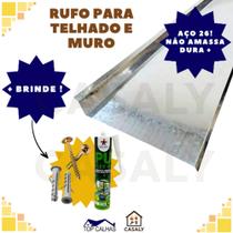 Rufo Externo Galvanizado corte 28 peça de 1Mt + Brinde PU + Parafuso com bucha Rufo Externo Galvanizado corte 28 peça de 1Mt + Brinde PU + Parafuso com bucha