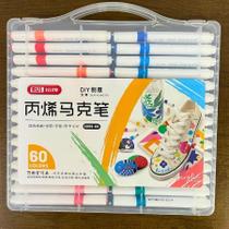 Rui Marcador Acrílico p/ Colorir Blister 13cm - 60 Cores Rui Marcador Acrílico p/ Colorir Blister 13cm - 60 Cores