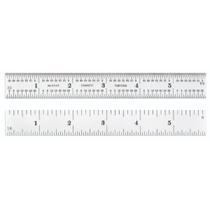 Rule de aço Starrett C604R-6 de 6 cm com acabamento cromado acetinado Rule de aço Starrett C604R-6 de 6 cm com acabamento cromado acetinado