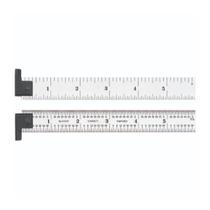 Rule de aço Starrett CH604R-6 de 6 cm com acabamento cromado acetinado Rule de aço Starrett CH604R-6 de 6 cm com acabamento cromado acetinado