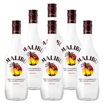 Rum Caribenho Malibu Coconut 750ml 6 Unidades Rum Caribenho Malibu Coconut 750ml 6 Unidades