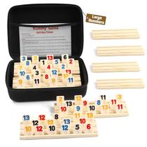 Rummy Cube Game uvcany para 8 jogadores com 8 prateleiras e estojo de madeira Rummy Cube Game uvcany para 8 jogadores com 8 prateleiras e estojo de madeira