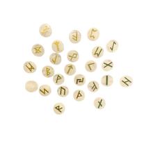 Runas Nórdicas em Disco de Cristal - 25 Peças com Livreto Explicativo