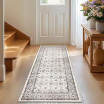 Runner Alfombra jinchan 61x152 cm Beige Vintage Antideslizante Suave Runner Alfombra jinchan 61x152 cm Beige Vintage Antideslizante Suave