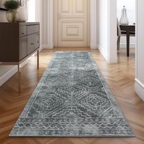 Runner Jinchan 61x244 cm Alfombra Pasillera Gris Oscuro Lavable a Máquina Runner Jinchan 61x244 cm Alfombra Pasillera Gris Oscuro Lavable a Máquina