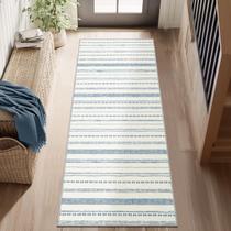 Runner Rug Jinchan Marroquí Boho 60x180 cm Azul Lavable a Máquina Runner Rug Jinchan Marroquí Boho 60x180 cm Azul Lavable a Máquina