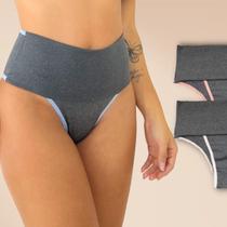 Rupee Kit 2 Calcinhas Feminina Cós Alto Modeladora Fitness