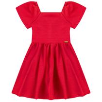 Rustique vermelho texturizado vestido infantil menina princesa natal com abertura costas