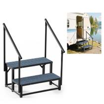 RV Steps VZNEK 2-Step Heavy Duty com corrimãos antiderrapantes RV Steps VZNEK 2-Step Heavy Duty com corrimãos antiderrapantes