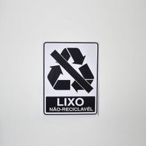 S-243 10 - Adesivo Lixo Não Reciclável 15x20cm - Acesso Placas