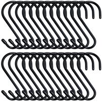 S Hooks DINGEE, 10 cm, revestido com vinil pesado e borracha, pacote com 24