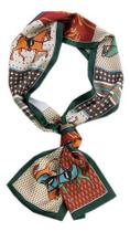 S0113 Lenço Bandana Luxo Estampa Cavalo Colorido Scarf 4n07132