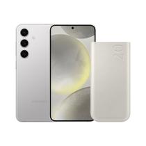 S24 (256GB) - Cinza + Bateria Carregador Portatil 3x USB-C 20000mAh Super Rapida 45W