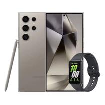 S24 Ultra (256GB) - Titânio Cinza + Galaxy Fit3 - Grafite