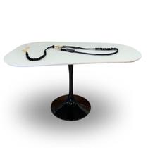 Saarinen De Jantar Tulipa Organica 140x90 Base PretoTampo Branco