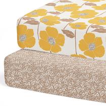 Sábanas Ajustables para Cuna Sorrel + Fern 2 Paquetes de Algodón Orgánico