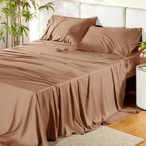 Sábanas Bedsure para Cama Matrimonial de Rayón de Bambú Refrigerante color Caqui Sábanas Bedsure para Cama Matrimonial de Rayón de Bambú Refrigerante color Caqui