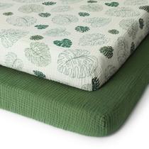 Sábanas para Cuna Mini Blissful Diary de Algodón Muselina 97x61 cm Paquete de 2