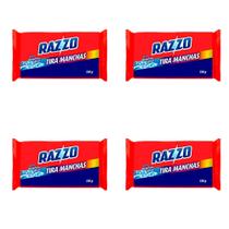 Sabão Barra Razzo Tira Manchas Kit Com 4 Unidades De 150g