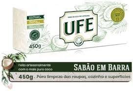 Sabão Em Barra De Coco Ufe 450g Pacote Com 5 Pedras De 90 Gramas