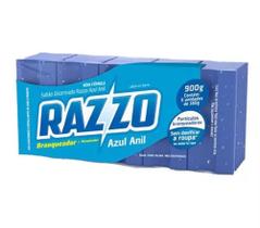 Sabão Em Barra Razzo Azul Anil 900gr Branqueador C/ 5un