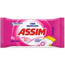 Sabão Em Barra Tira Manchas 80g Lava Roupas Brancas Assim