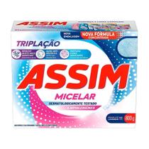 Sabão em Pó Assim Triplação Micelar 800g - Embalagem com 20 Unidades Sabão em Pó Assim Triplação Micelar 800g - Embalagem com 20 Unidades