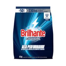 Sabão em Pó Brilhante Alta Performance 4kg -Limpeza Profissional, Ideal para Famílias Grandes e Contém Alto Poder de Branqueamento